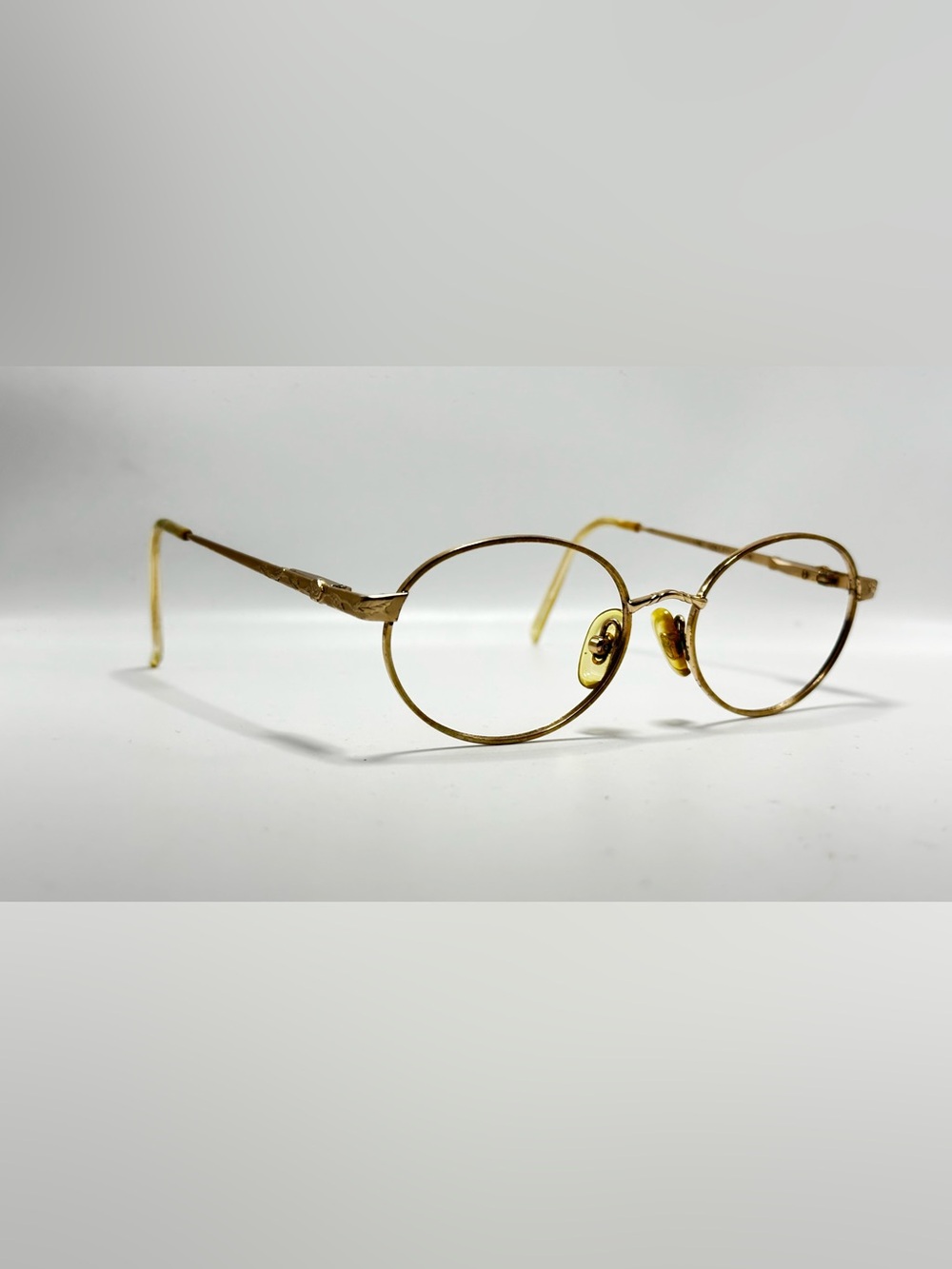 Jackie Gold Oval Metal Sunglasses Frames Only